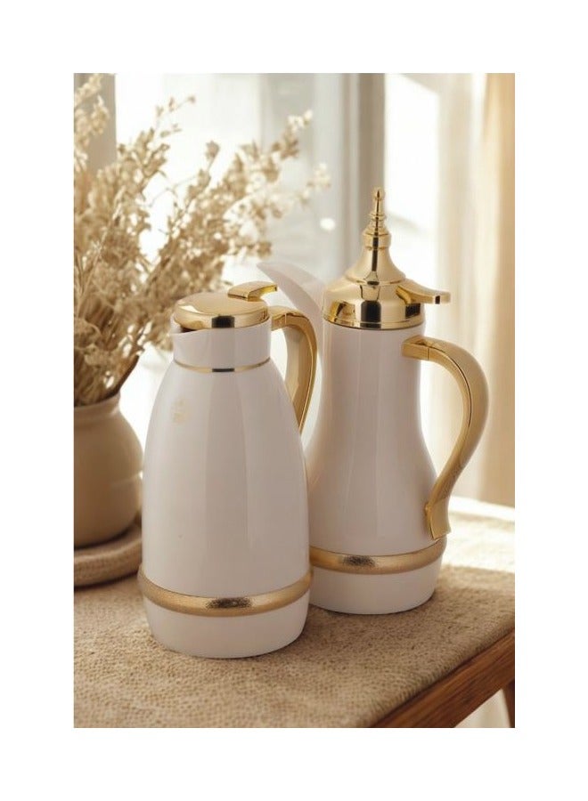 السيف  طقم ترامس زهوة من السيف للشاي والقهوة بتصميم أنيق وجديد 1 لتر / 0.7 لتر