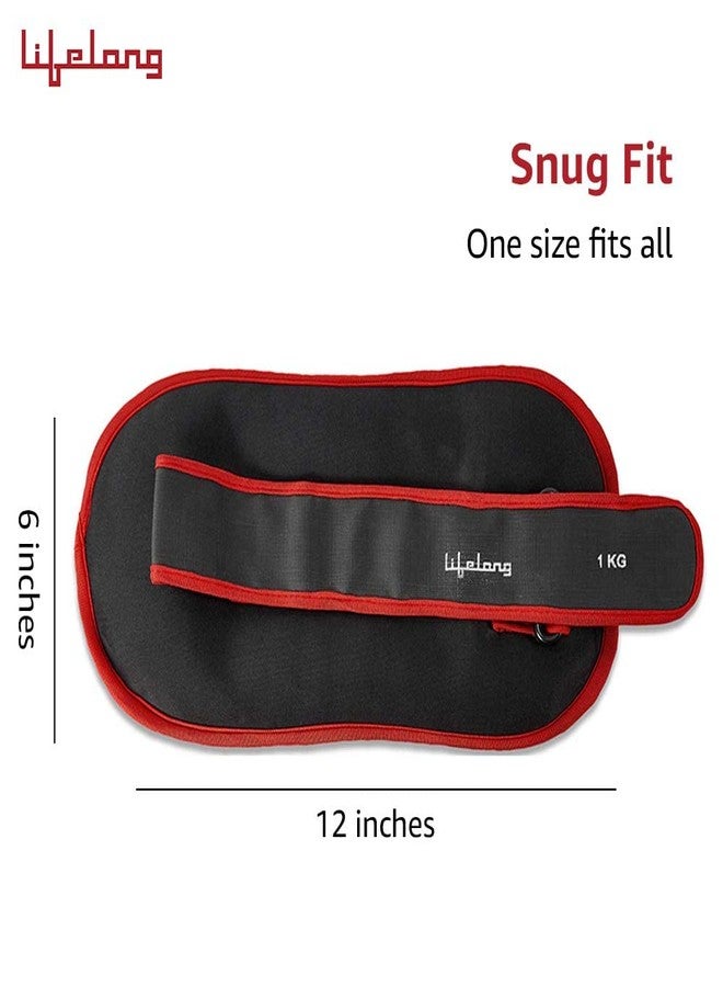 Lifelong Adjustable Ankle Weight for Running, Jogging, Cycling, Sand Filled, for Both Men and Women, 1 Kg and 2 Kg (Pair) - Image 4