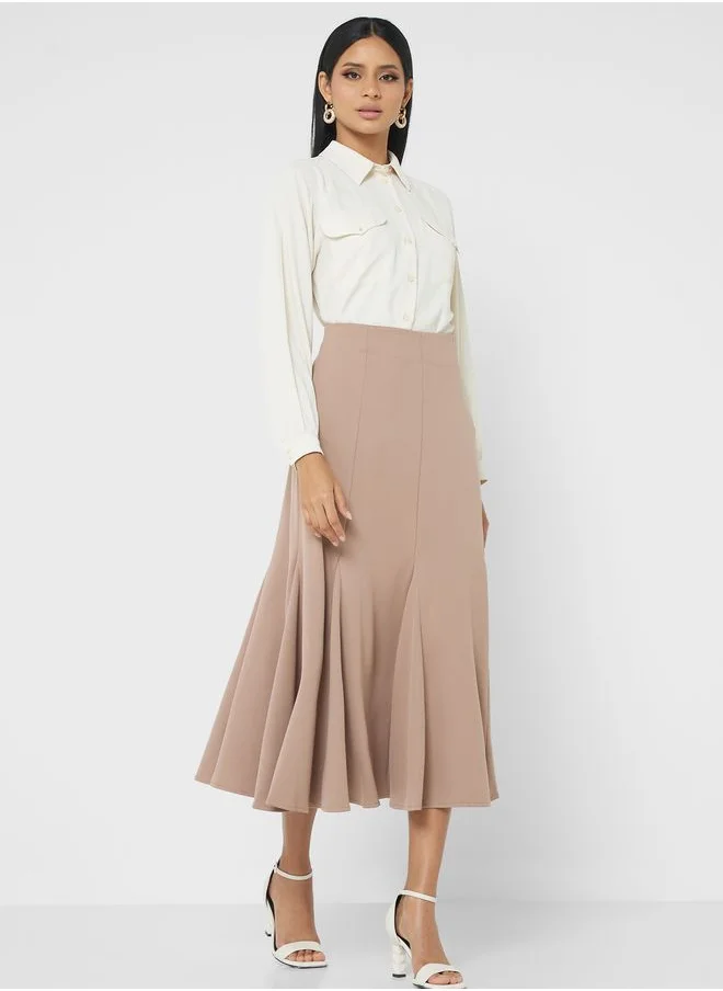 Refka by modanisa High Waist Embellished Skirt