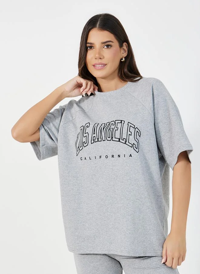 Styli Los Angeles Raglan Sleeve Top & Joggers Lounge Set