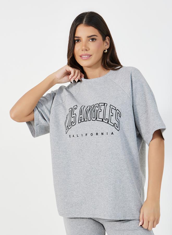 Styli Los Angeles Raglan Sleeve Top & Joggers Lounge Set - Image 3