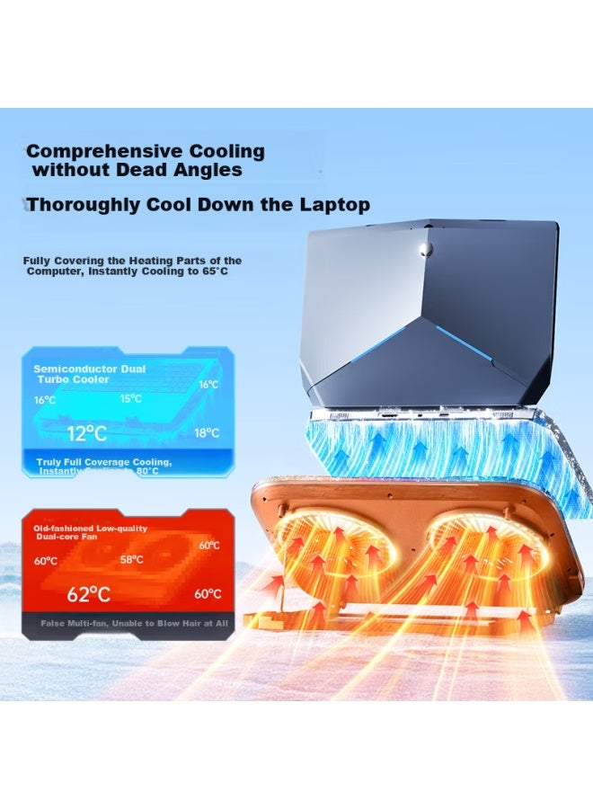 Venider Notebook Semiconductor Refrigeration Computer Cooling Bracket Water Cooling Fan Pressure-type High-power Gaming Laptop Cooling Artifact For Lenovo Alienware Savior - Image 3