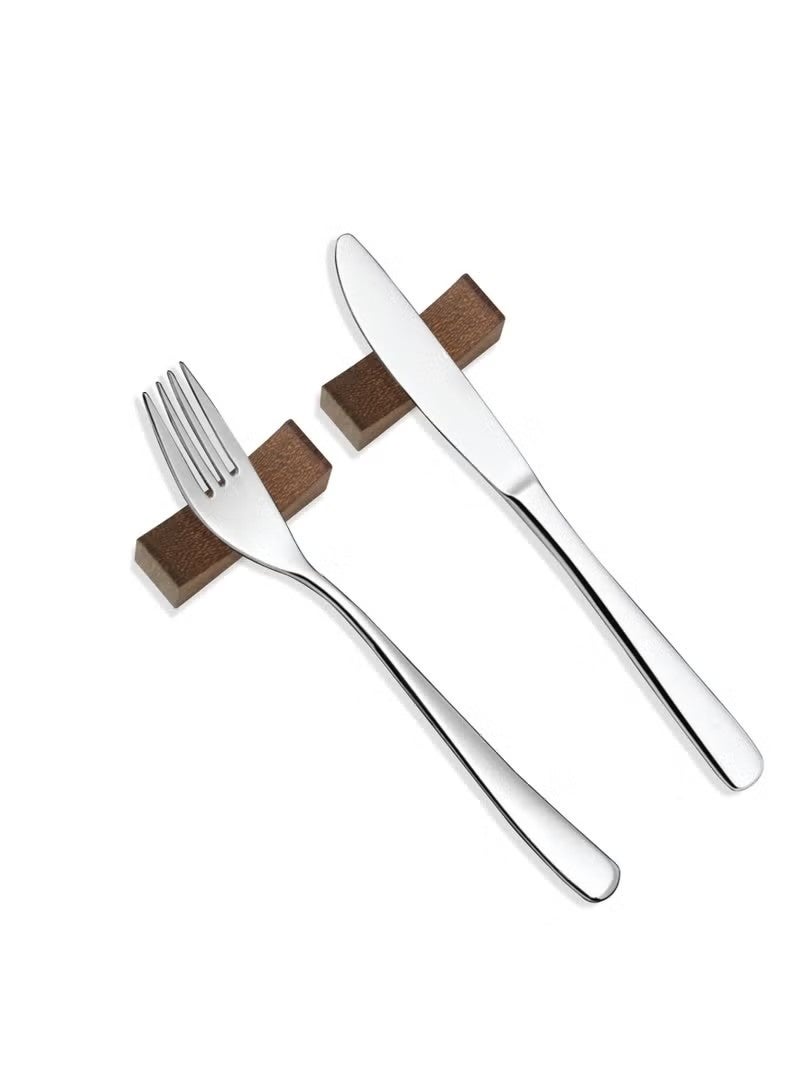 10 قطع من حاملات عيدان تناول الطعام الخشبية للمنزل والفندق والمطاعم، حاملات عيدان تناول الطعام الطبيعية الفاخرة، مجموعة حاملات ملاعق وشوك وسكاكين - Image 4