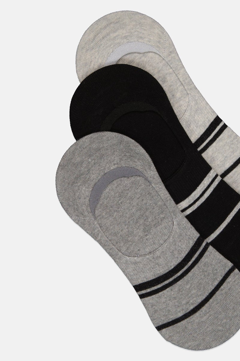 TapouT Men 3 Pairs Stripe Invisible Sock, Multicolor - Image 4