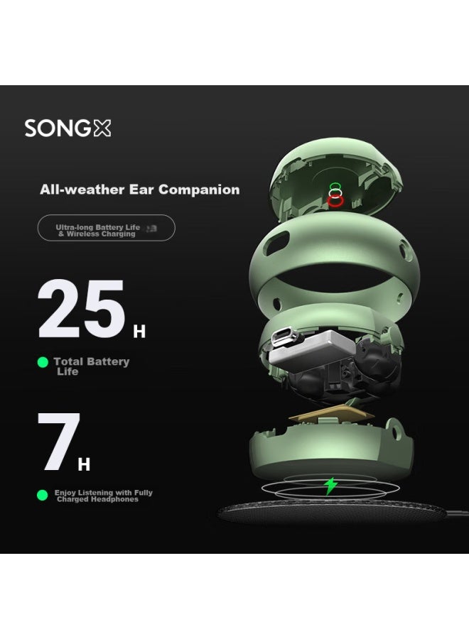 Songx سماعات Songx Bluetooth اللاسلكية، سماعات رأس داخل الأذن حقيقية لاسلكية مزودة بإلغاء الضوضاء، بلوتوث 5.3، سماعات بلوتوث للموسيقى والرياضة، هدية عيد الميلاد، متوافقة مع هواتف Apple وAndroid وHuawei وXiaomi - Image 5