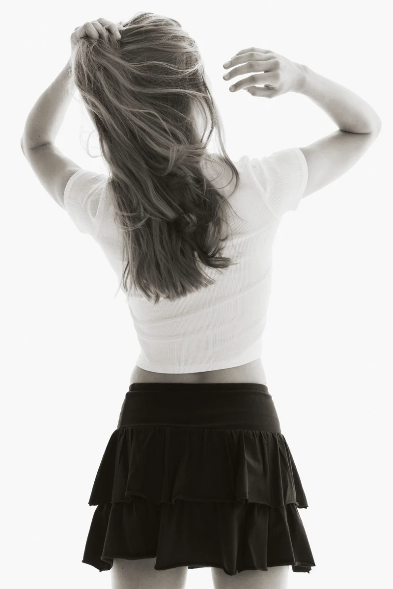 H&M Tiered jersey mini skirt