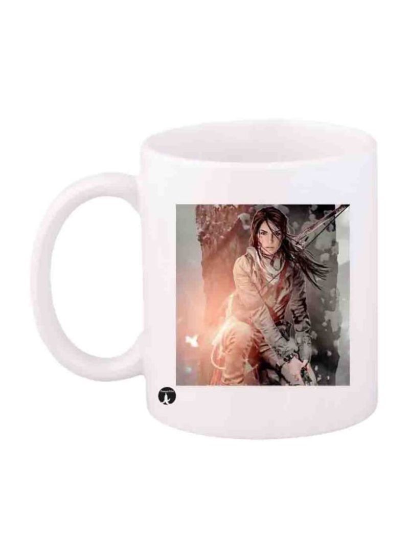 RKN Tomb Raider Video Game Character Printed Mug White/Brown/Grey Standard Size