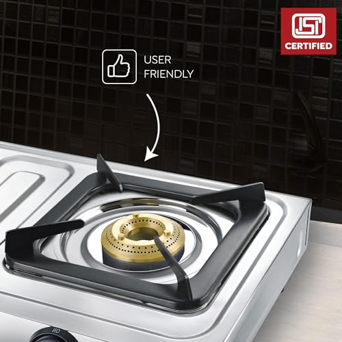 Judge by Prestige Aura Stainless Steel Manual Gas Stove JAG 06 (2 Burners) - Image 4