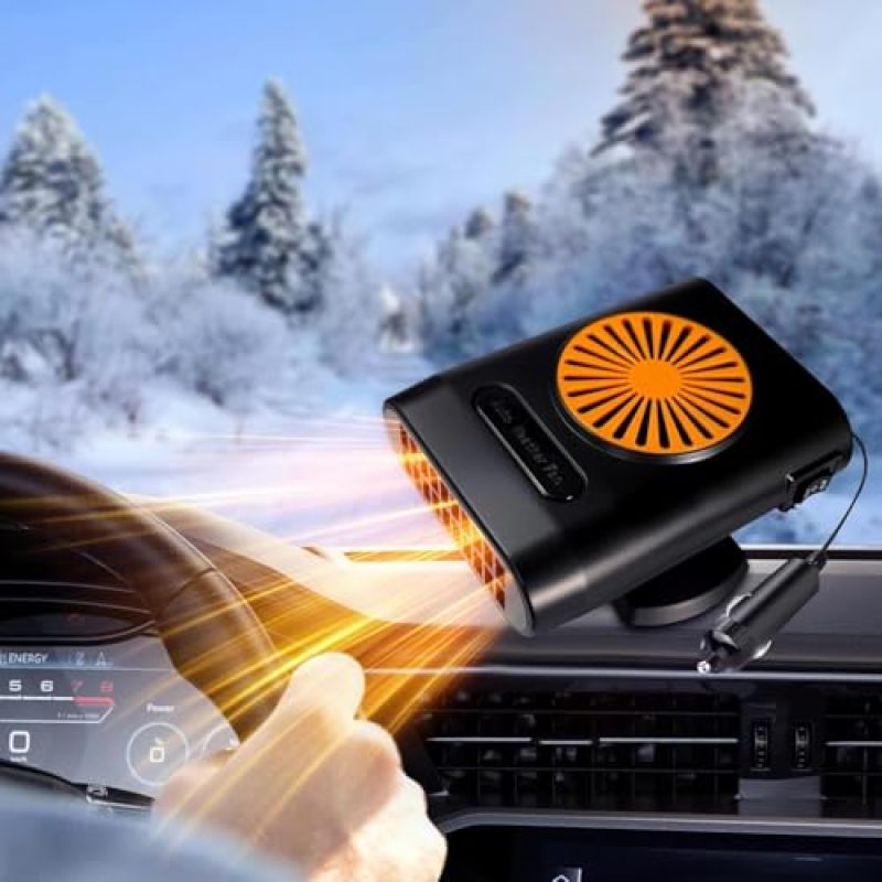 Car Heater 12V 360° Rotatable Defroster - 2-In-1 Heating Cooling Car Defroster for Car Truck SUV Winter Summer Use - Image 1