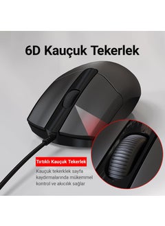 DM K11 USB Wired English Q Keyboard and Mouse Set  - Image 4