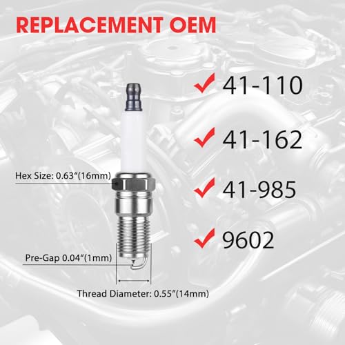 Ozikutech 8 Pcs Spark Plug Wires Set & 41-110 Iridium Spark Plugs Compatible with 2000-2013 Chevy Silverado Tahoe Suburban GMC Sierra Yukon Cadillac Escalade 4.8 5.3 6.0 6.2 L, Replace for 41-162 9748HH 9748UU - Image 3