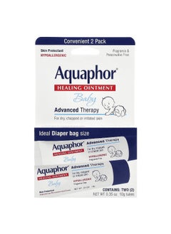 Aquaphor Aquaphor, Baby Healing Ointment, Fragrance Free , 2 Tubes, 0.35 oz (10 g) Each  - Image 2