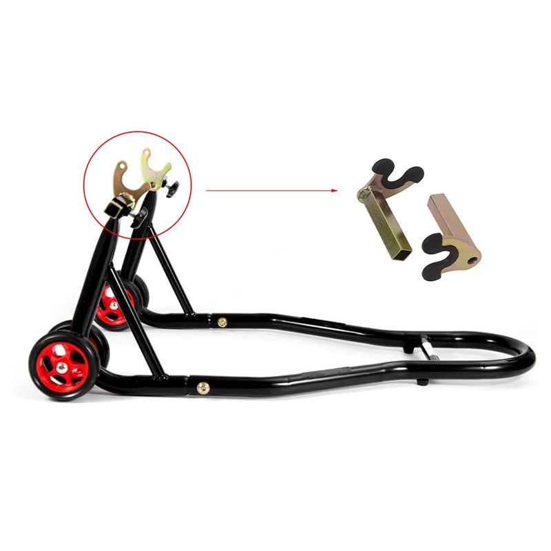 MOTO4U Motorcycle Rear Wheel Stand V Supporter with Rubber Protecotor - Image 2