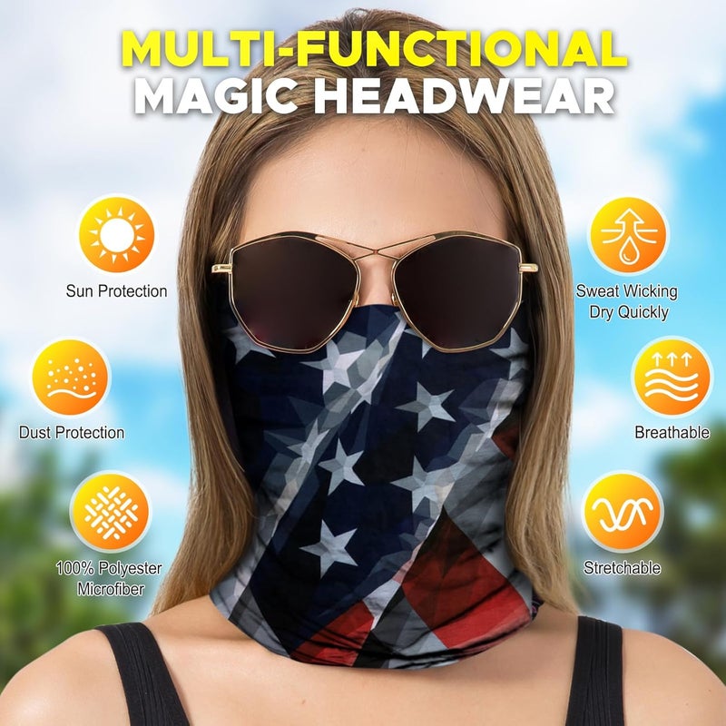 JOEYOUNG Headwear, Bandana, Neck Gaiter Head Wrap Headband Balaclava Magic Scarf - Image 2