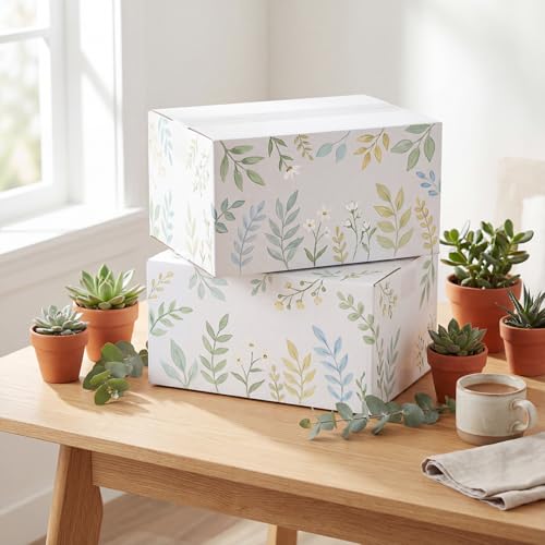 RLAVBL 9x6x4 Shipping Boxes Set of 40, White Corrugated Cardboard Box for Packing, Mailing, Business - Image 5