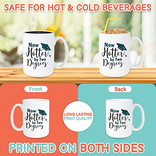 Bubble Hugs Coffee Mug 15 oz White, Now Hotter By Two Degrees College Student - Image 3