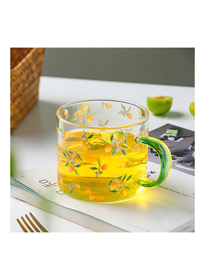 Aknur High Temperature Resistant Large Capacity Glass Cup Multicolour 350ml - Image 1
