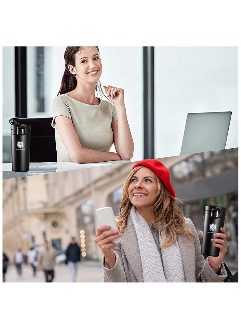 Bisbell Stainless Steel Vacuum Ice and Hot Drinks Insulated Travel Coffee Mug for Home Office Outdoor Works, Silver,BB3542,380ML - Image 5