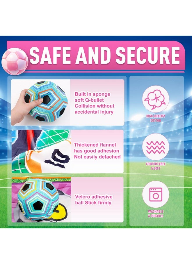 VATOS - Toy Soccer Ball Game Set For Boys And Girls, Indoor Outdoor Backyard Toss Soccer Goal Game With 2 Balls, 1 Flannel Target, Soccer Toys For 3-5 6-8 8-12 Years Old Kids Birthday - Image 1