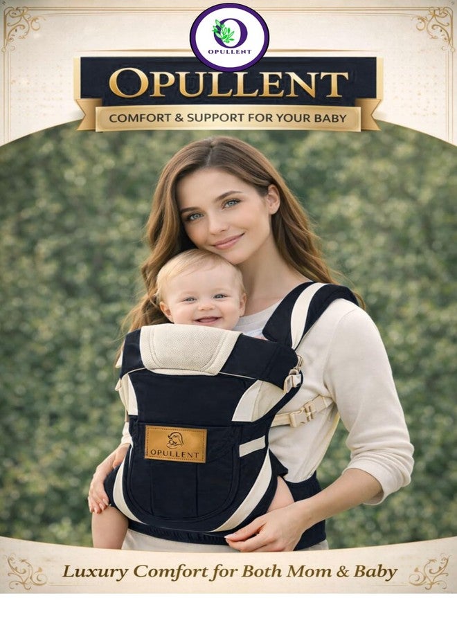 OPULLENT 4-in-1 Adjustable Hands-Free Baby Carrier Bag - Front Carry Facing, Baby Safety Belt, Child Safety Strip, Sling & Carrier Bag | Suitable for C Section Mother 3 to 36 Months (Black) - Image 5