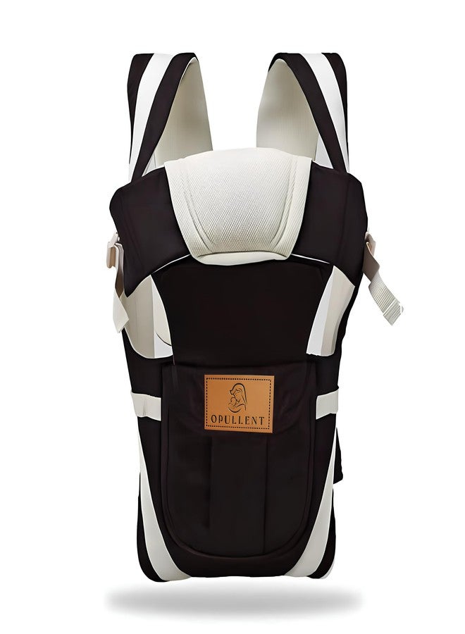OPULLENT 4-in-1 Adjustable Hands-Free Baby Carrier Bag - Front Carry Facing, Baby Safety Belt, Child Safety Strip, Sling & Carrier Bag | Suitable for C Section Mother 3 to 36 Months (Black) - Image 1