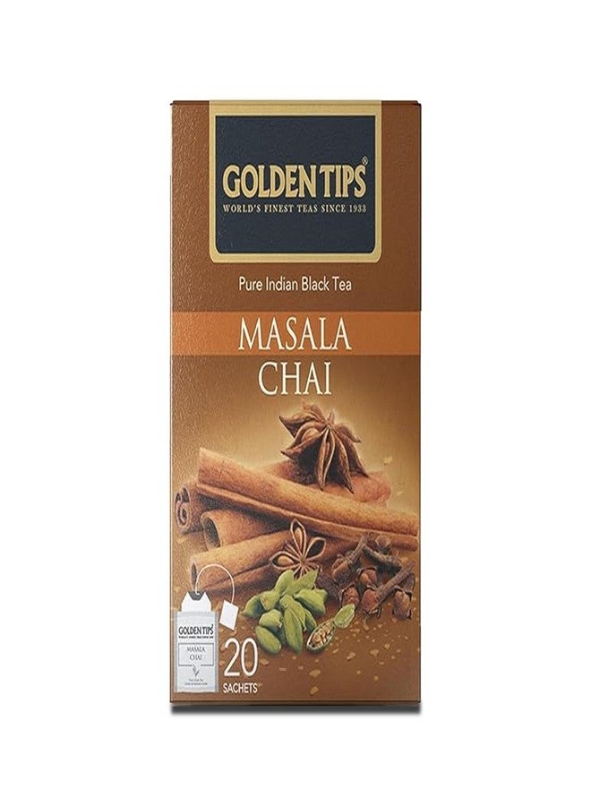 Golden Tips Masala Tea Bags (20 Cups) Natural, 40 g - Image 1