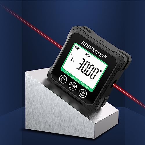 RDINSCOS Rechargeable Angle Meter Magnetic Angle Gauge 4-side Strong Magnetic Level Box with LCD Backlight Protractor Inclinometer for Woodworking,Tablesaw,Construction,and Machinery (PT181) - Image 1
