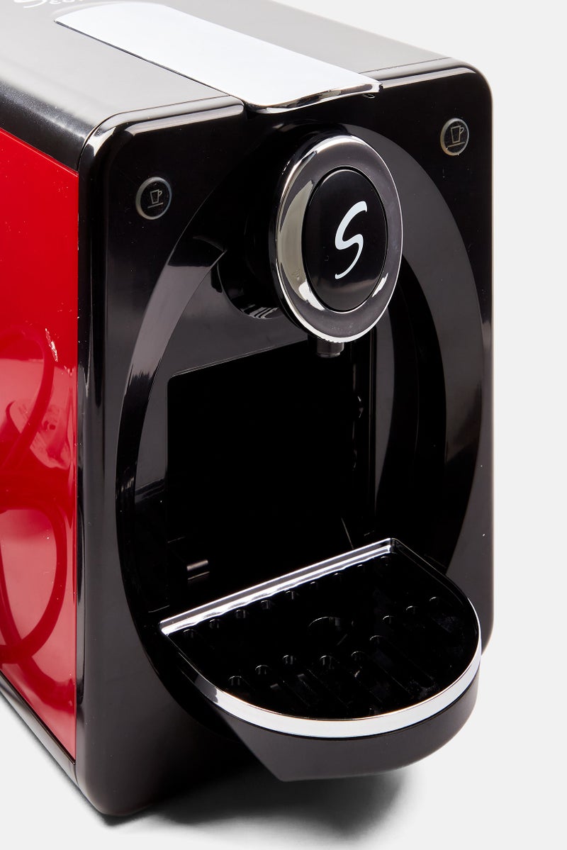Smart Coffee Compatible Capsule Expresso Machine, Red/Black - Image 3