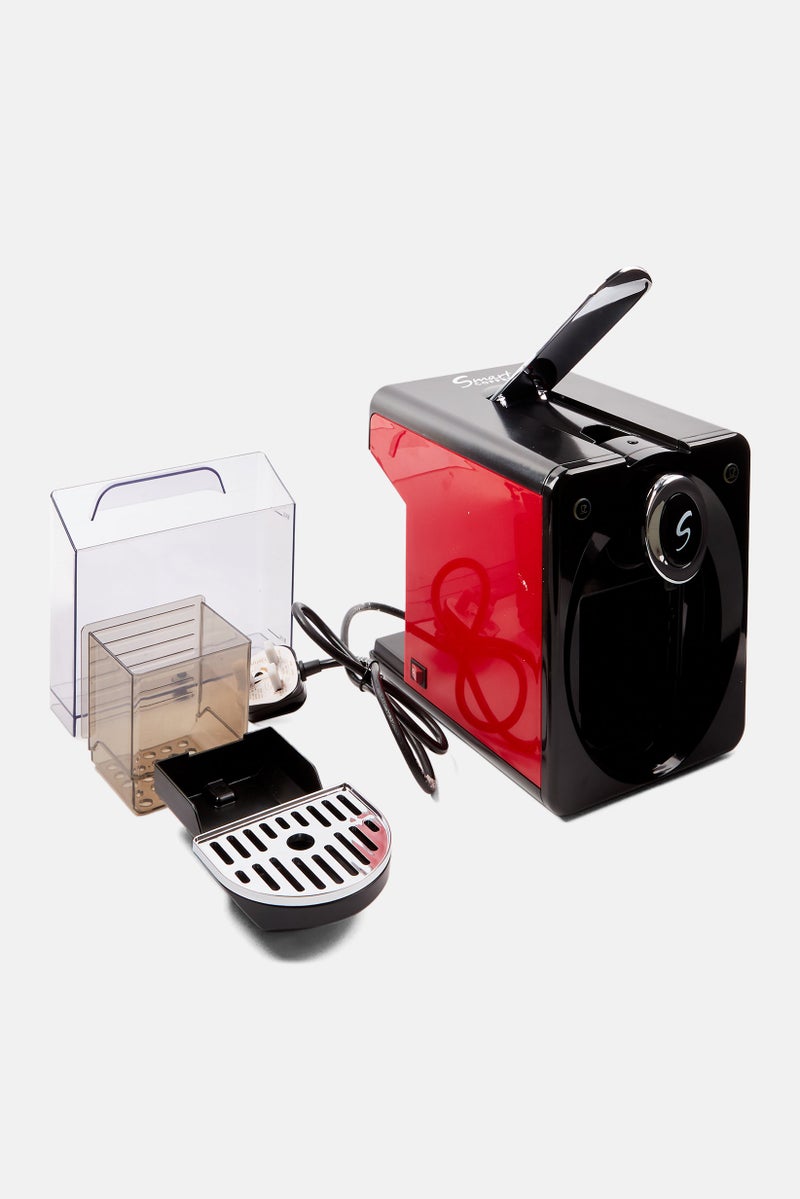 Smart Coffee Compatible Capsule Expresso Machine, Red/Black - Image 2