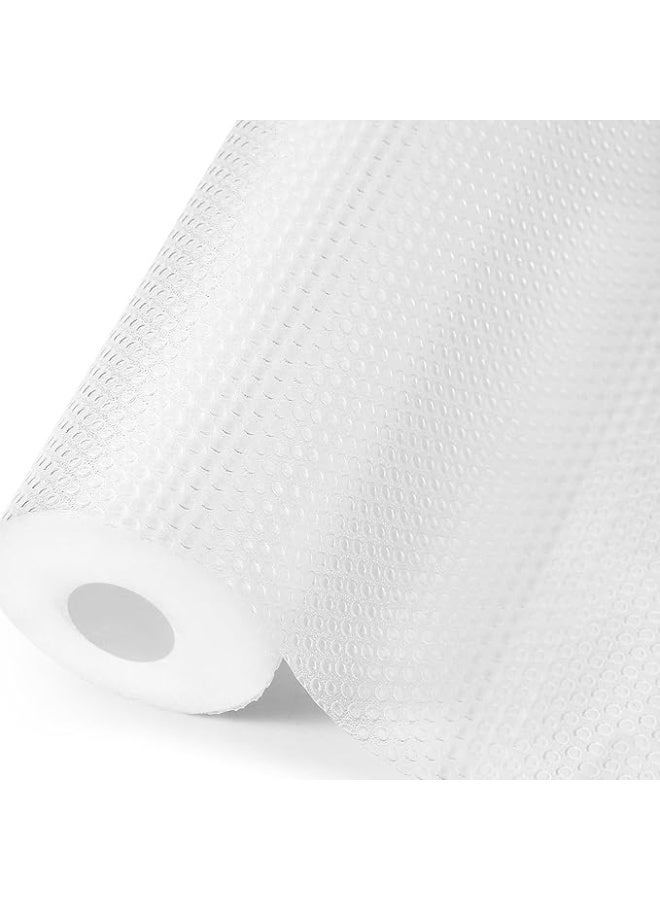 لفافات بطانات أدراج الرفوف لخزائن المطبخ، غير قابلة للانزلاق، قابلة للغسل، مقاومة للزيت، بطانات خزانة EVA مقاومة للماء وغير لاصقة للمطبخ، المخزن، الحمام، شفافة (3 متر × 45 سم) - Image 1