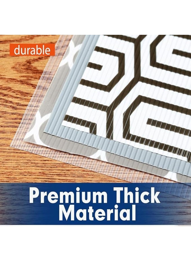 لفافات بطانات أدراج الرفوف لخزائن المطبخ، غير قابلة للانزلاق، قابلة للغسل، مقاومة للزيت، بطانات خزانة EVA مقاومة للماء وغير لاصقة للمطبخ، المخزن، الحمام، شفافة (3 متر × 45 سم) - Image 5