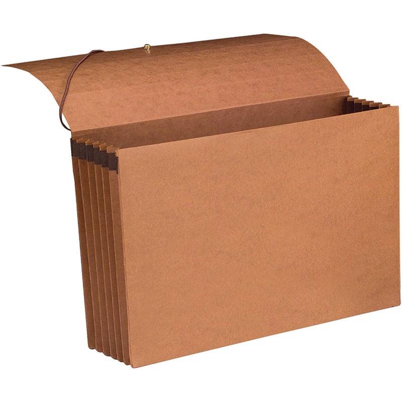 Smead 100 Recycled Expanding File Wallet with Flap and Cord Closure Reinforced 514 Expansion Legal Size Redrope 10 per Box 71199
