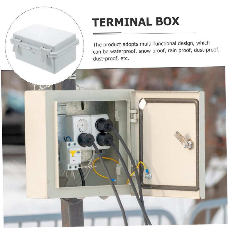 صندوق تقاطع خارجي من البلاستيك ABS مع لوحة قاعدة مقاوم للغبار وعوامل الطقس - Image 5
