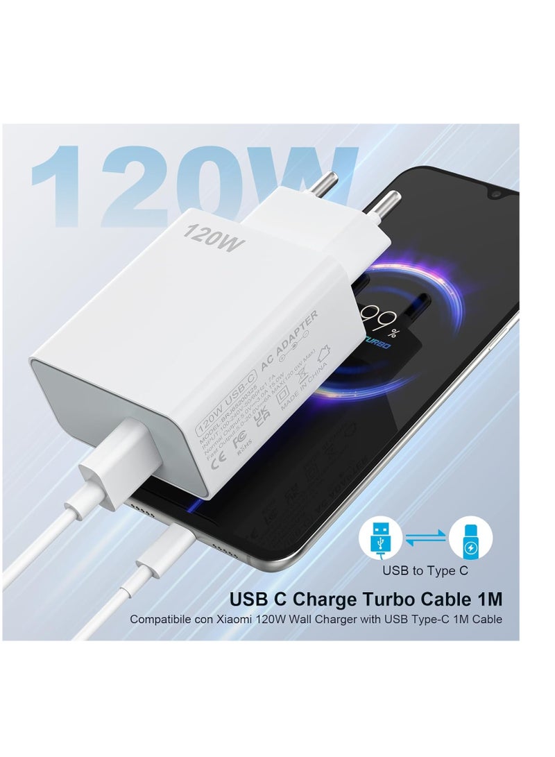 General 120W Hypercharge Fast Europe Wall Charger for Xiaomi 14 Ultra 14T 14 13 12 14t 13t 12t 12s Pro Lite Redmi Note K80 K70 K60 K50 14 13 12 11 Pro Plus Black Shark 4 5 6 Poco F6 F5 F4 Gt Mi Turbo 3.3ft  - Image 4