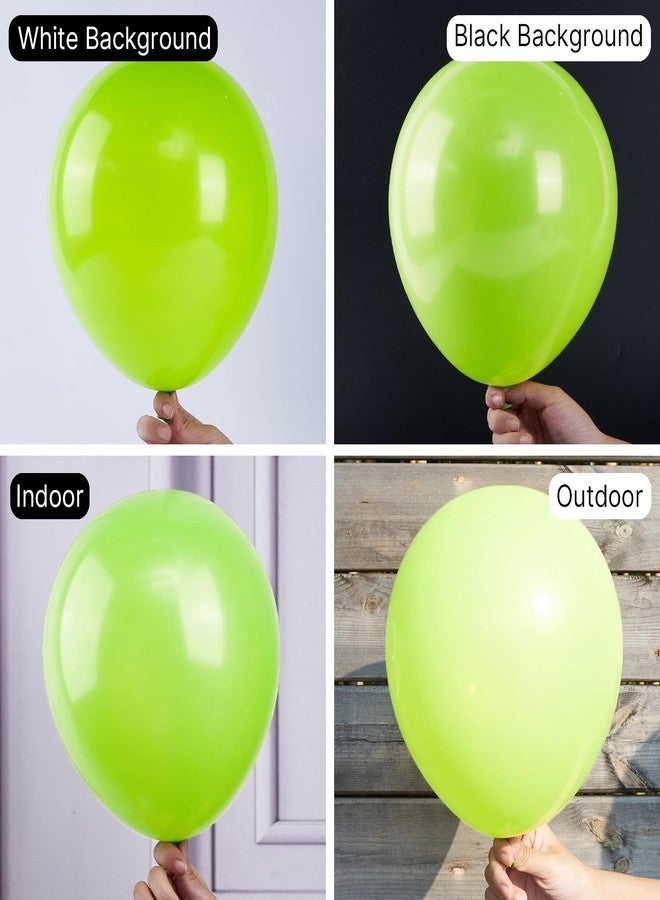 PartyWoo Green Balloons, 50 pcs 12 inch Party Balloons, Lime Green Balloons, Latex Balloons, Birthday Decorations, Green Party Decorations, Jungle Theme Party Decorations - Image 2