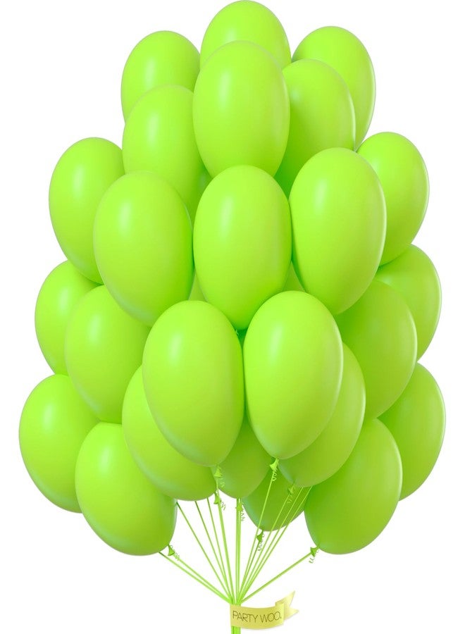 PartyWoo Green Balloons, 50 pcs 12 inch Party Balloons, Lime Green Balloons, Latex Balloons, Birthday Decorations, Green Party Decorations, Jungle Theme Party Decorations - Image 1