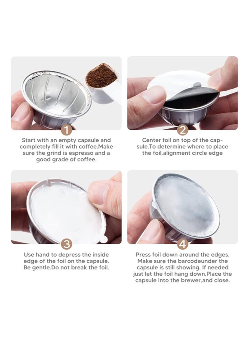 EZSOZO Reusable Coffee Capsule Cup with Lid Compatible ，with Food-Grade Shell 80/150/230ml (Gold) - Image 5