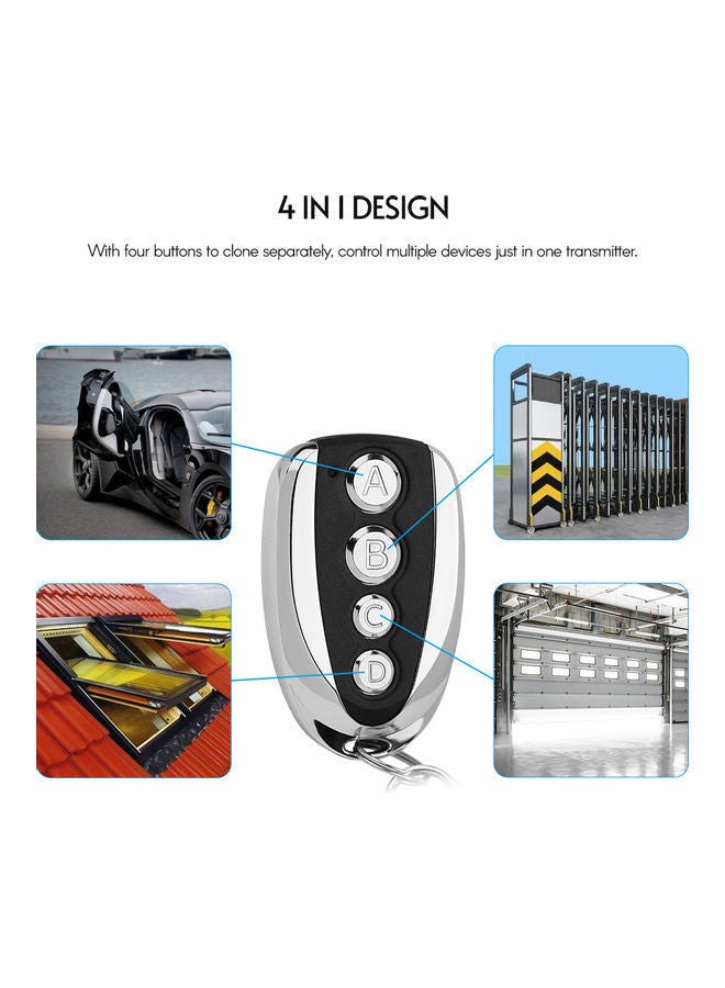 NIBEMINENT Garage Duplicator Remote Control Key Fob Black/Silver  - Image 4