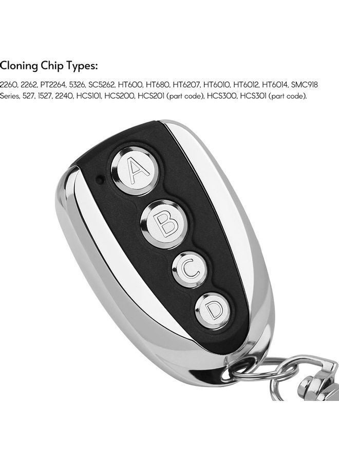 NIBEMINENT Garage Duplicator Remote Control Key Fob Black/Silver  - Image 3