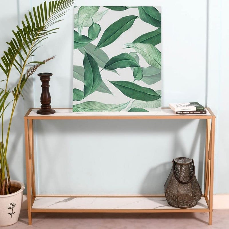 Priti p Engineered Wood 2 Tier Console Table End Table Side Table Console Table for Living Room Hall Bedroom Office Multipurpose Table for Home Decor - Image 2
