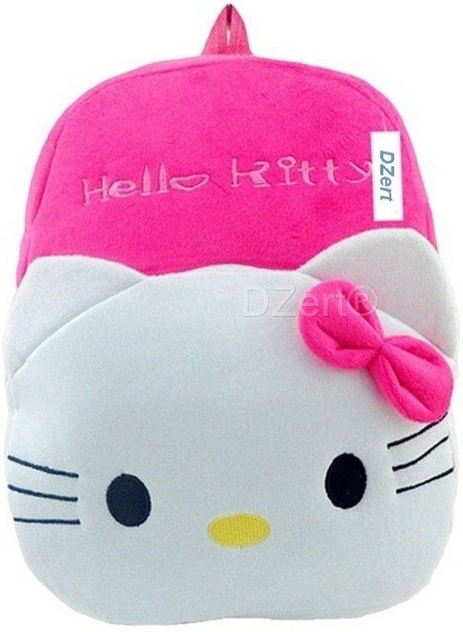 DZert Kids School Bag/Nursery/Picnic/Carry/Travelling Bag Soft Plush Backpack School Bag for Kids- 2 to 5 Age - Pack of 2 (H-Kitty & Spidr) - Image 2