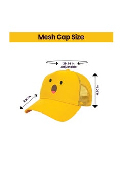 PRINTSHOP4ME Kids Yellow Smiley Face Pack Of 2 T-Shirt And Cap Combo–Unisex Round Neck Short Sleeve Cotton T-Shirt  - Image 5