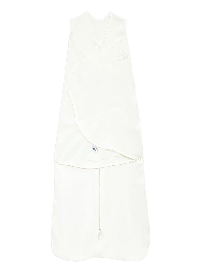 HALO 100% Cotton Sleepsack Swaddle, 3-Way Adjustable Wearable Blanket, TOG 1.5, Natural, Newborn, 0-3 Months - Image 1