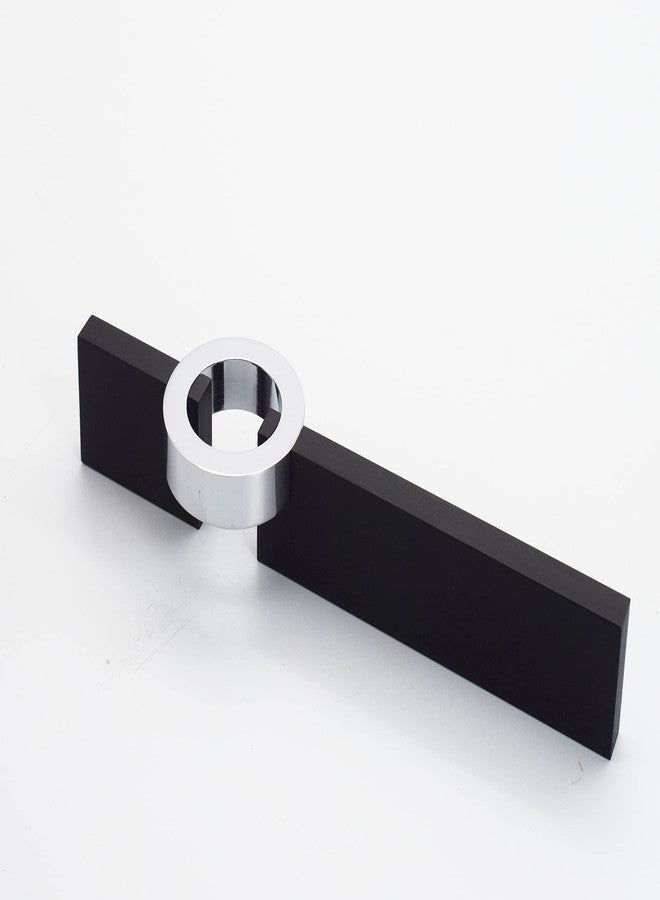RAB Handle Zinc Kitchen and Office Drawer/Cabinet/Door/Wardrobe Furniture Handle (Code:- Hand 02, Size:-8", Finish:-Black CP, PACK OF 1 PCS) - Image 1