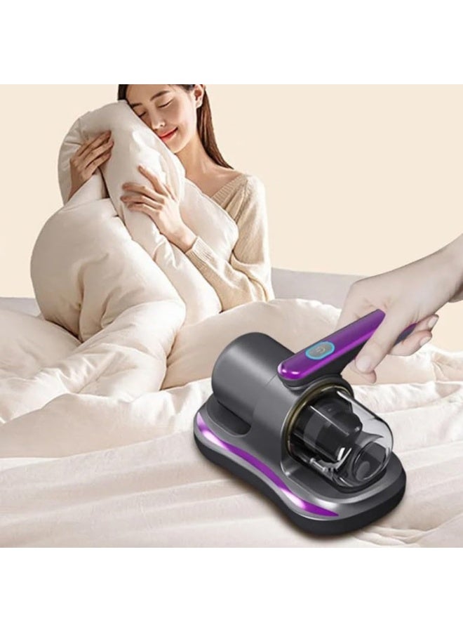 مكنسة محمولة لاسلكية للمراتب والكنب مع ضوء UV-C، جهاز تنظيف عث وغبار قابل للشحن، تصميم خفيف ومريح للأسطح المنزلية - Image 4