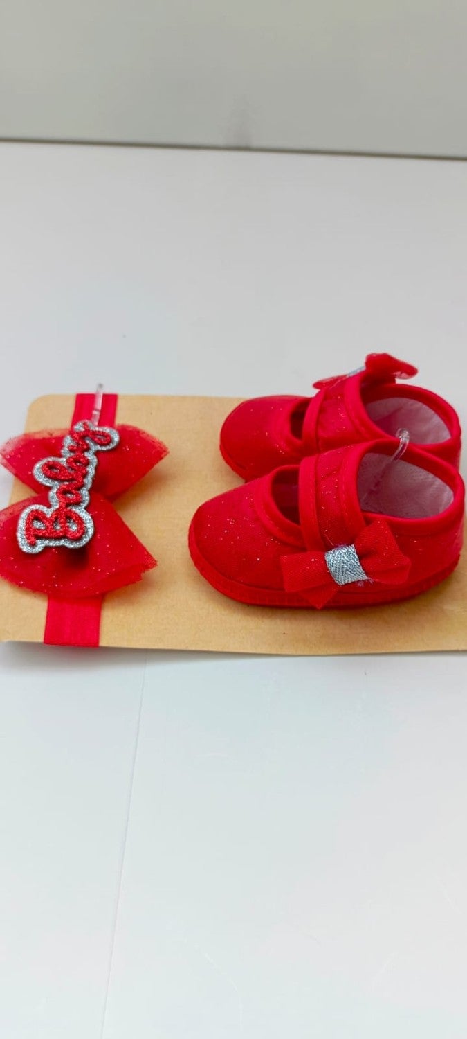 Bilge Trend Baby Girl Booties and Bandana Set (Suitable for 0-6 Months) 