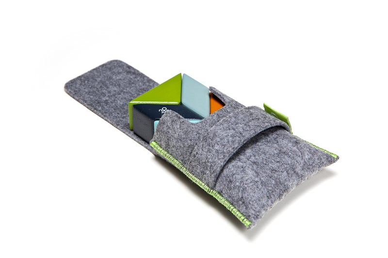 Tegu 6 Piece Tegu Pocket Pouch Prism Magnetic Wooden Block Set, Nelson - Image 3