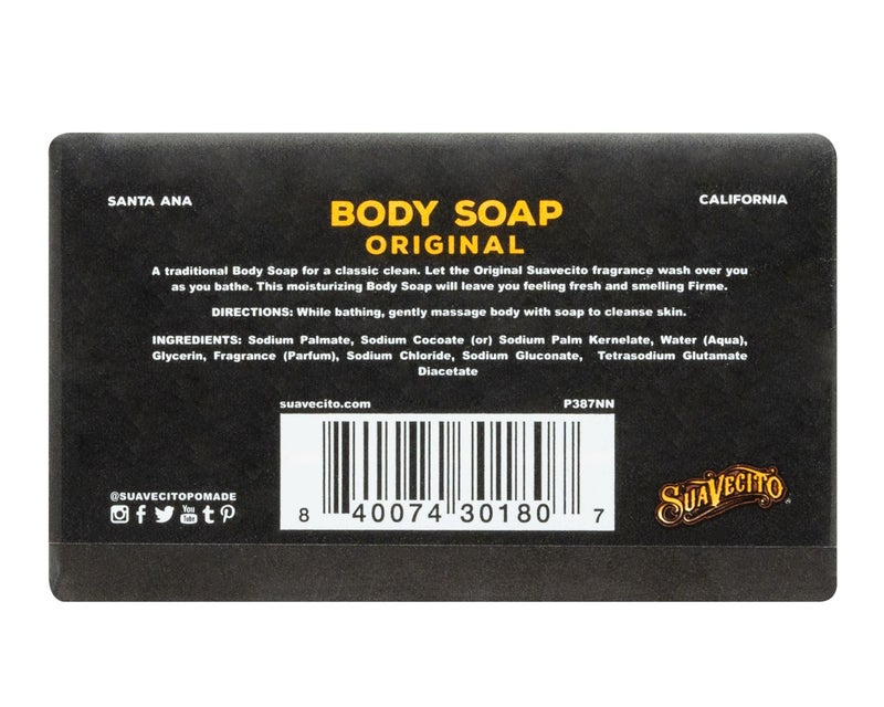 Suavecito Body & Hand Soap Bars Moisturizing With Masculine Original Fragrance 6 oz 3 Pack - Image 3