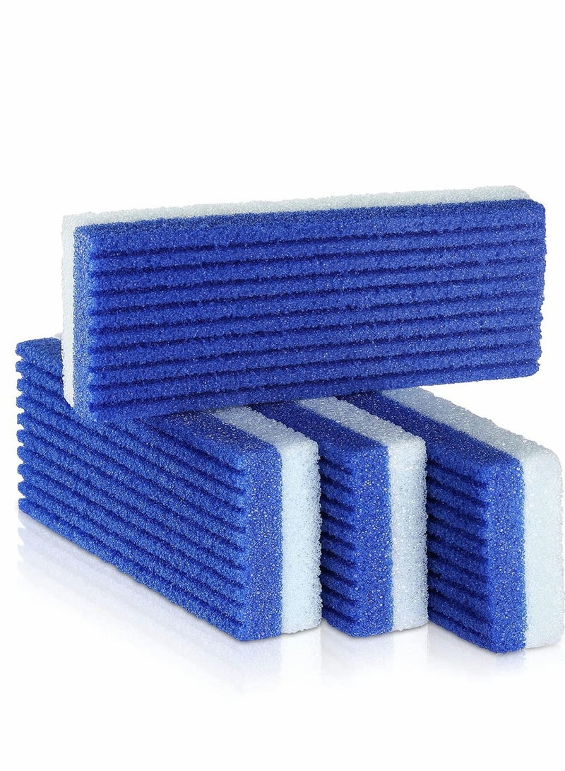 Zikra Pumice Stone for Feet 2 in 1, 4 Pack Foot Scrubber & Callus Remover for Feet Pedicure for Salon Use, Double-sided Design Blue - Image 1