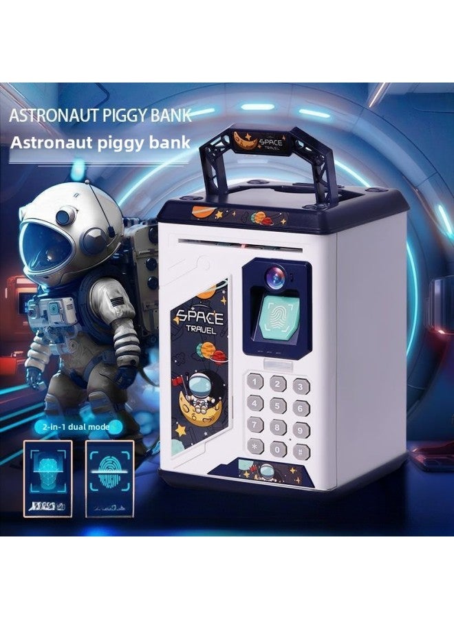 Children's Savings Piggy Bank Boys And Girls Password Box Large Capacity Can Be Stored For Boys And Astronauts-Color:900 Astronaut—16 Major Function Fingerprint Unlocking Automatic Door Opening—rechargeable Model  - Image 2